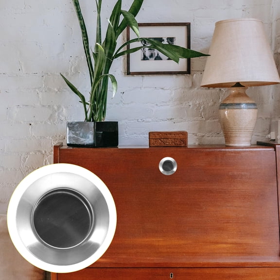 Soimiss 16pcs Embedded Cabinet Handle Stainless Steel Concealed Design for Wardrobe