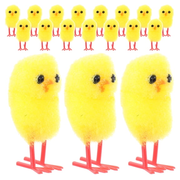 Soimiss Easter Plush Chick Figurines Soft and Fuzzy for Holiday 18Pcs