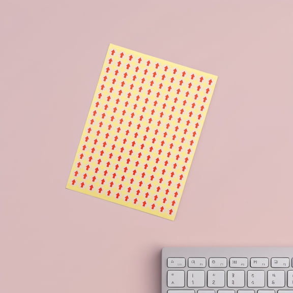 Soimiss Daily Use Red Arrow Label Stickers with Self Adhesive Paper Material for Warehouse Coding