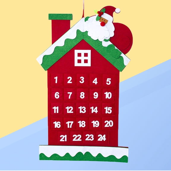 Soimiss Family Countdown Calendar Felt Multi 1PC Christmas Celebration