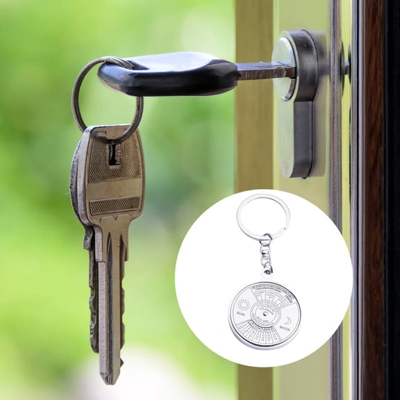 Soimiss 1Pack Novelty Keyrings Carabiner Compass Keychain Silver Alloy for Outdoor Use with Friends