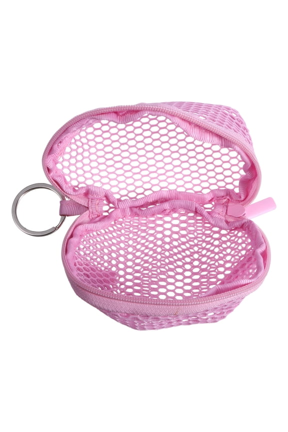 1Pc Pink Bag Simple Wallet Durable Soft Cosmetic Egg Storage Purse for Party and Travel