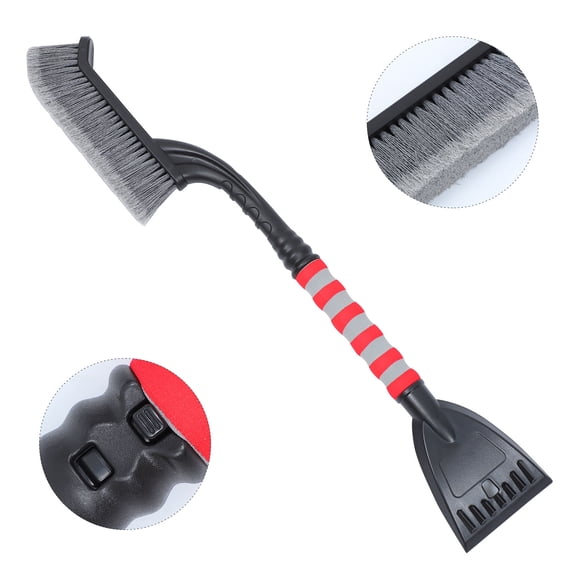 Soimiss 1Pc Red Detachable Snow Shovel for Car with Ergonomic Handle and Lightweight Design