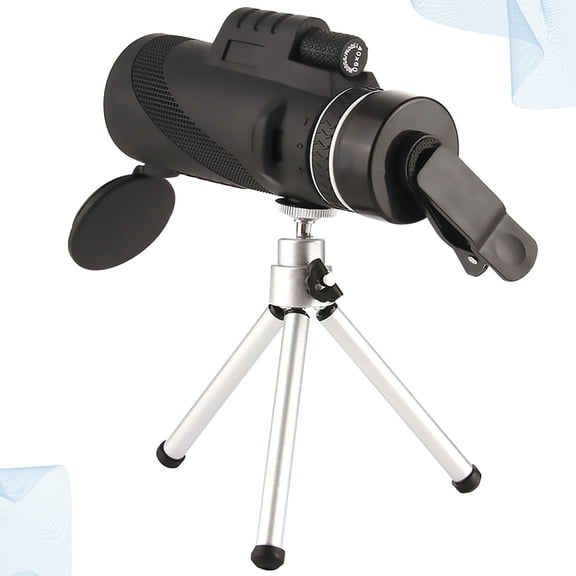Soimiss 1Pc High Transparency Telescope with Tripod Black Monoscope Telescope for Amateurs