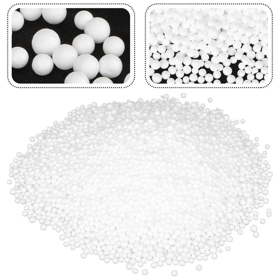 Soimiss Bean Bag Refill Bean Bag Stuffing Beads White Foam 1Pcs