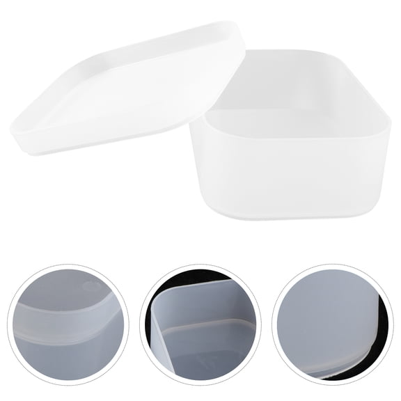 Soimiss Makeup Organizer Large Capacity White PP Storage Case for Home 1Pc