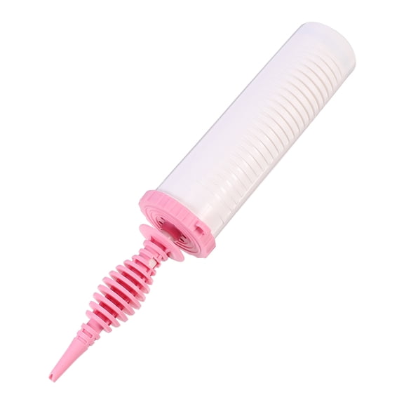 Soimiss 1Pc Hand Held Air Pump Portable Balloon Inflator for Party with Lightweight Pink Plastic
