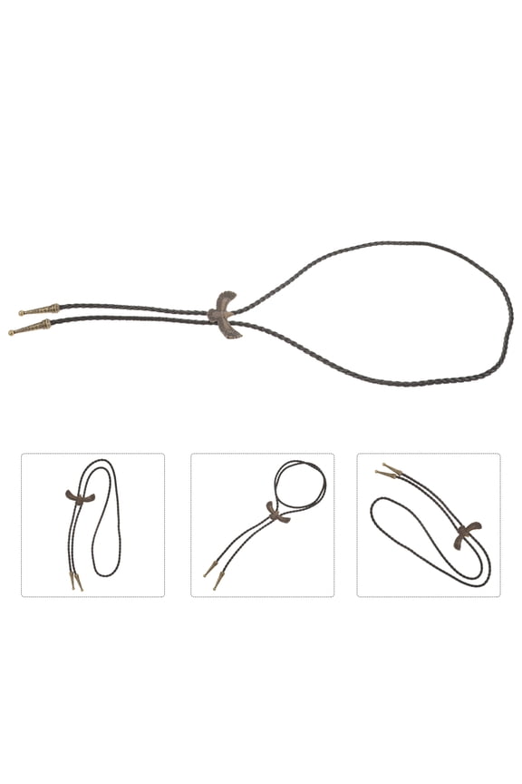 Men's Western Necktie with Decorative Eagle Pendant for Party Wear