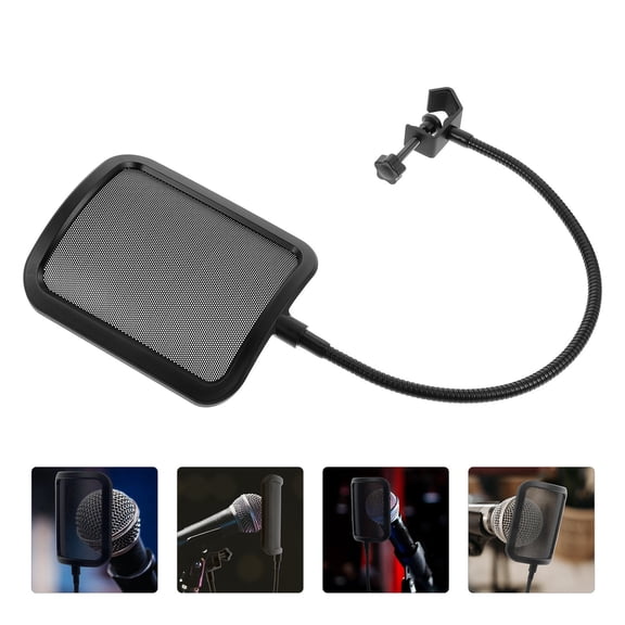 Soimiss 1Pcs Sound Proof Filter Mic Square Black Noise Reduction Net for Microphone