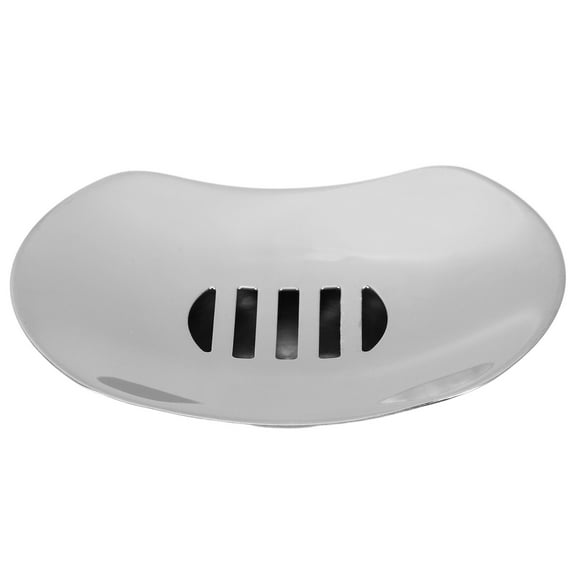 Soimiss 1Pc Plated Silver Stainless Steel Soap Storage Holder with Drain Design