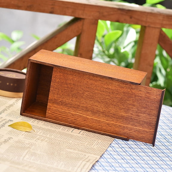 Soimiss 1Pc Brown Household Tissue Box Practical Storage Container for Home and Car Use