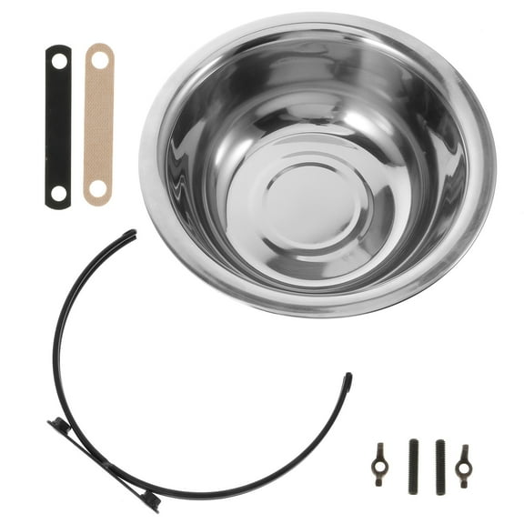 Soimiss Sturdy Metal Dog Toilet Bowl Stainless Steel Silver for Dogs Cats 1Pack 8.3x2.8in
