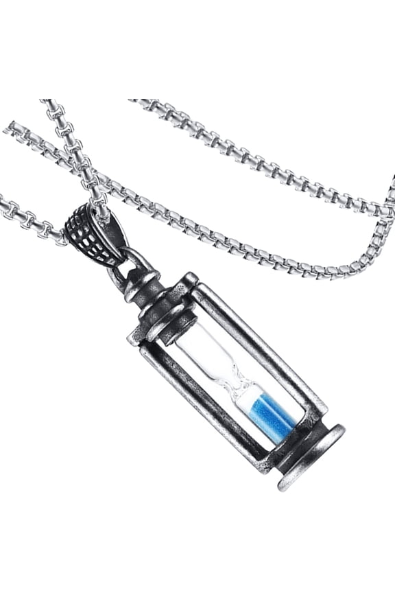 1Set Mens Necklaces Titanium Steel Necklace Retro Design for Valentine's Day