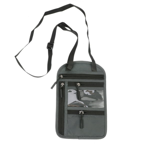 Soimiss 1Set Mobile Phone Carry Pouch Dark Grey Polyester Storage for Teens