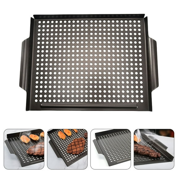 Soimiss Barbecue Tray for Grilling with Nonstick Surface Black 1Pack