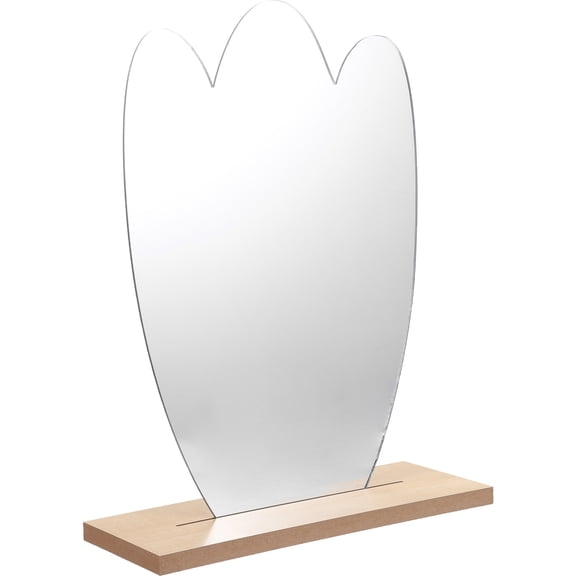 Soimiss Aesthetic Irregular Desk Mirror with Sturdy Base for Bedroom and Living Room Decorative Use