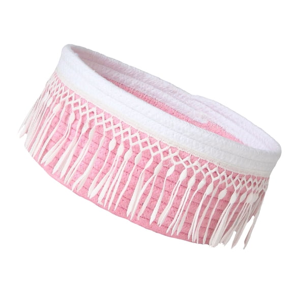 Soimiss Storage Basket Made of Premium Cloth with Nordic Style and Tassel Design