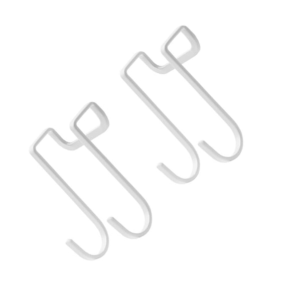 Soimiss 2 Pcs 1 Set Double-row Handbag Hook Stainless Steel White For Home Use