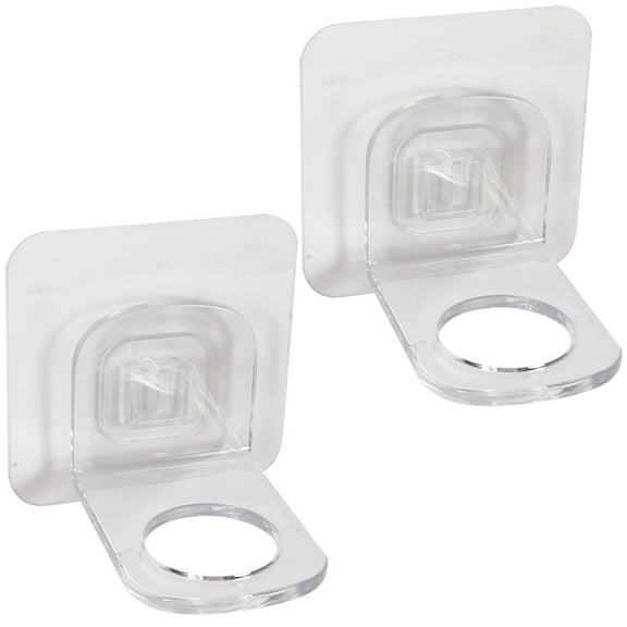 Soimiss 2Pcs Anti Falling Storage Holders for Shampoo and Shower Gel with Non Marking Sticker White