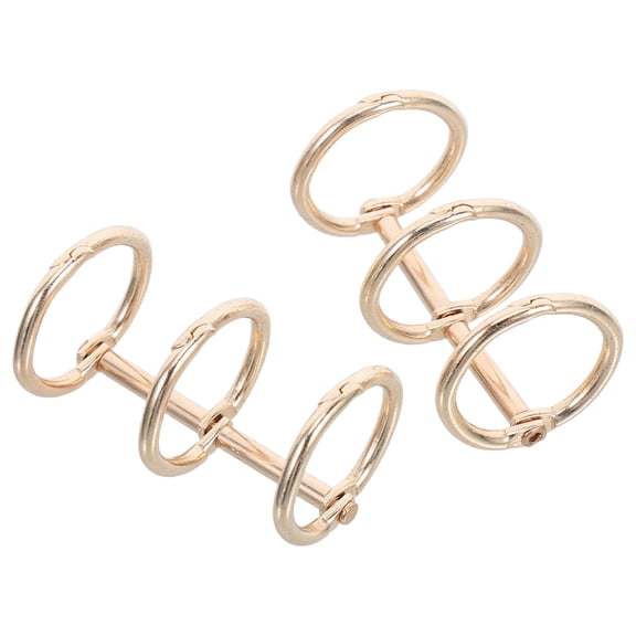 Soimiss 2Pcs White Metal Convenient Binder Rings for Loose Leaf Calendar Planner and Document Binding