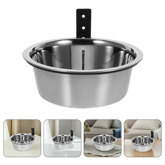 Soimiss 2 Sets Elevated Pet Dish Set Wall Mounted Dog Food Holder For Pet Owners