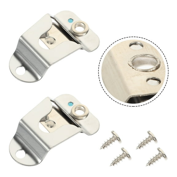 Soimiss 2Sets Cb Radio Hanger Metal Clip Mount for Handheld Microphone Easy to Install