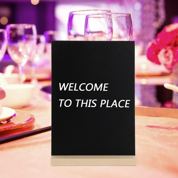 Soimiss 2 Sets Small Chalkboards for Menu Display Rectangular Writing Surface Erasable Minimalist Design