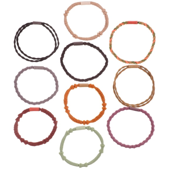 Soimiss 20Pcs Stretchy Braided Hair Bands Ponytail Holders Multi Color Hair Accessories