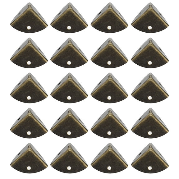 Soimiss Box Corners Wooden Box Golden Iron 20 Sets