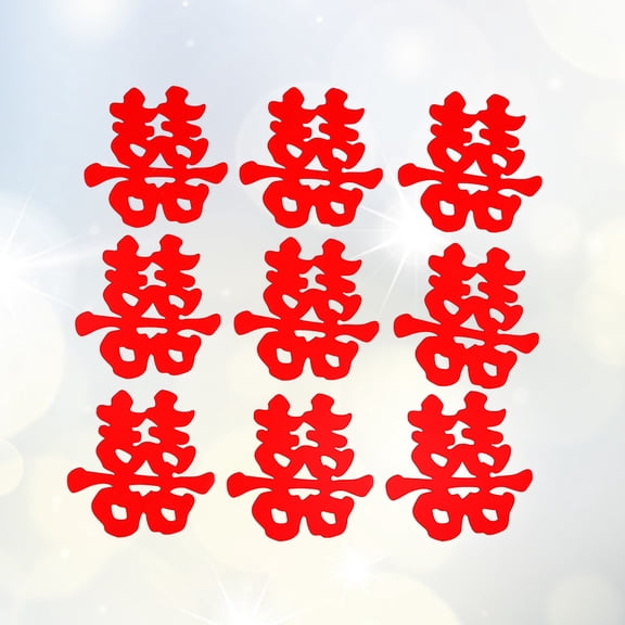 Soimiss 200Pcs Wedding Confetti Red Nonwovens Cloth Decorative Wall Confetti for Celebrations