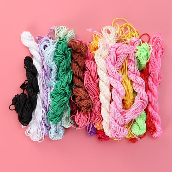 Soimiss 20Pcs DIY Macrame Braided Rope Assorted Color for Bracelet Making and Jewelry Decoration