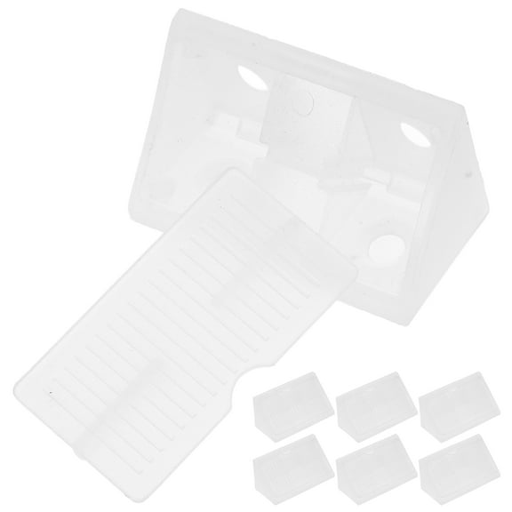 Soimiss 20Pcs Plastic Right Angle Shelf Support Brackets for Home Furniture