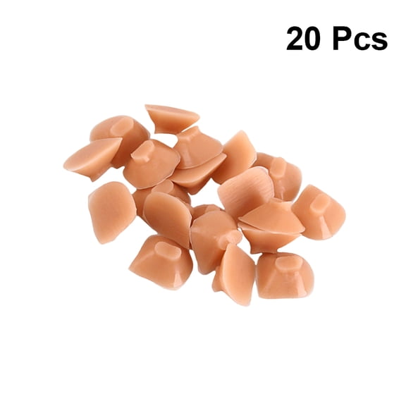 Soimiss 20Pcs Brown Flute Accessory Copper Silicone Pads for Horn Key Tight Seal Replacement