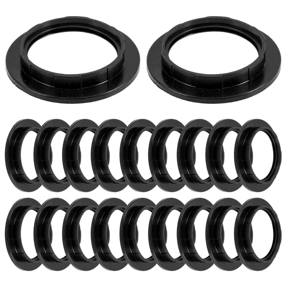Soimiss Lamp Shade Ring Black Plastic for Lampshade Durable and Easy to Install 20Pcs