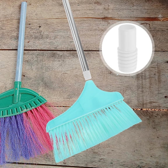 Soimiss 20Pcs Durable White Broom Handle Threaded Connector for Mop and Broom Handle Replacement