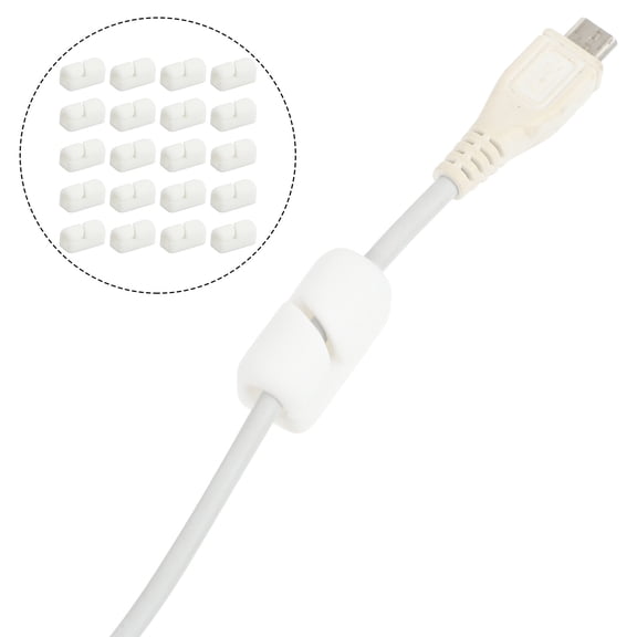 Soimiss 20pcs Cable Clips Self Adhesive Fixing Buckles For Power And Mouse Cables For Desk And Home Cable Management