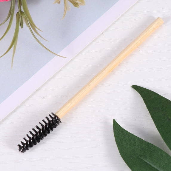 Soimiss 20Pcs Eyebrow Combs with Smooth Black Bamboo Handle for Comfortable Makeup Application