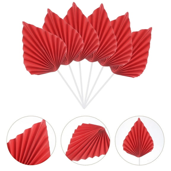 Soimiss 20pcs Leaves Cake Toppers Purple Cake Decoration for Photoshoots and Events