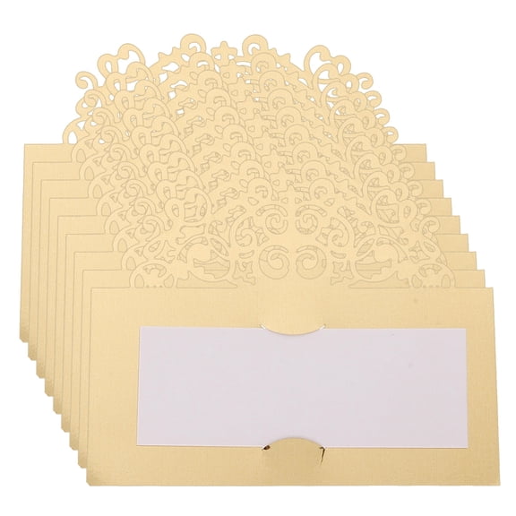 Soimiss Place Card Table Tent Cards Paper 20Pcs Golden Wedding Parties