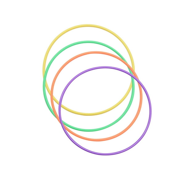 Soimiss 20pcs Throwing Circle Toys Plastic Mixed Color Games for Backyard Fun