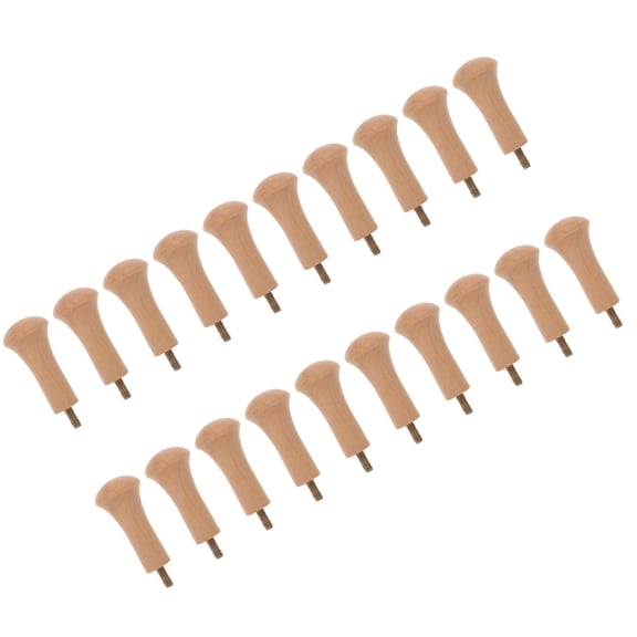 Soimiss Wardrobe Hooks Wooden Shaker Pegs Unfinished Wood 20Pcs