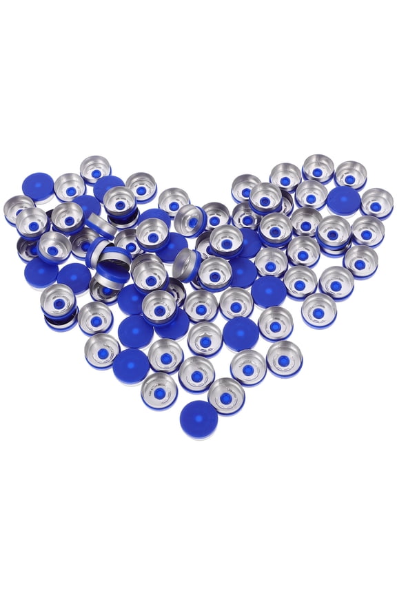 240Pcs Aluminum Vial Caps for Glass Bottles with Silicone Seal Environmentally Resistant