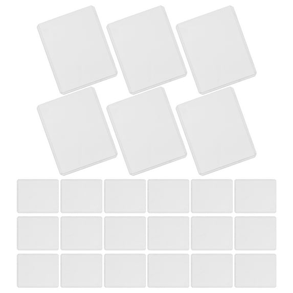 Soimiss 25Pcs Card Cover PVC White Protective Sleeves For Game Cards Collection