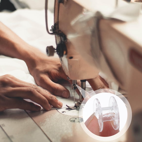 Soimiss Bobbins Spools Box Sewing Plastic Transparent for Home Users 25Pcs