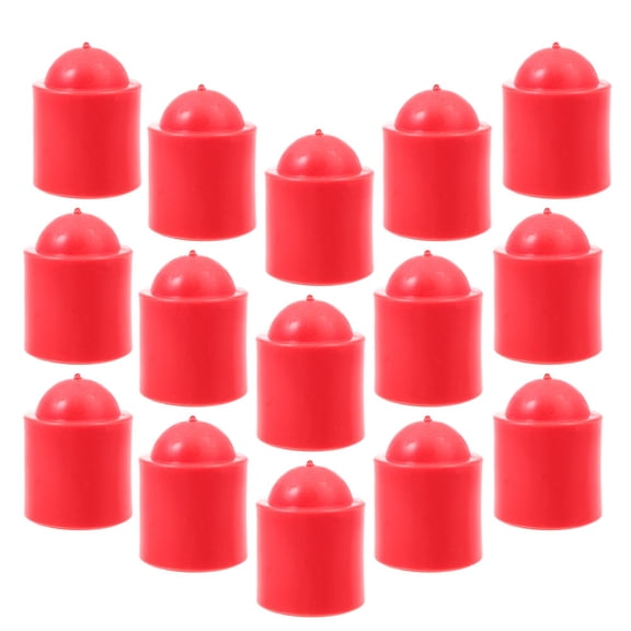 Soimiss Fine Workmanship Red Rubber Billiard Cue End Protecting Covers - 25Pcs