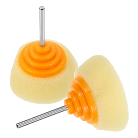 Soimiss 2Pcs Drill Buffer Attachment with Yellow Sponge Pad for Car Polishing and Waxing