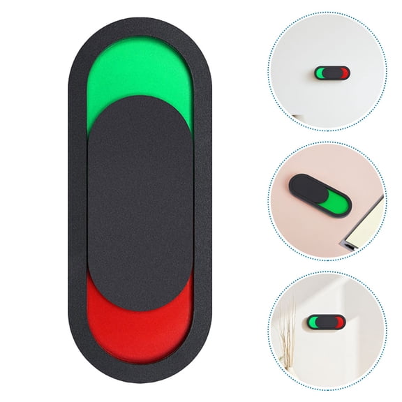 Soimiss Bathroom Occupied Signs for Door Status Switch Sign Black Acrylic 2Set