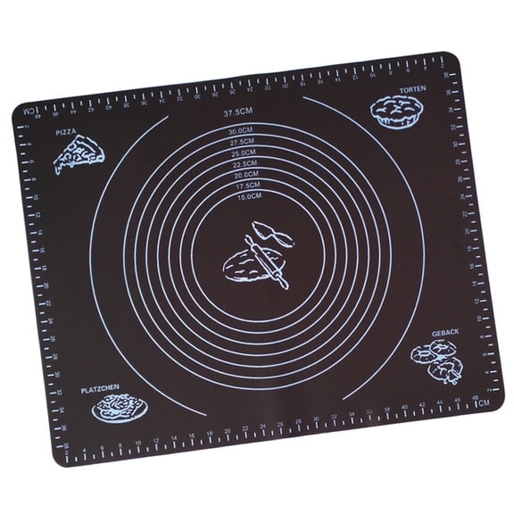 Soimiss 2Pcs Coffee Silicone Baking Mat with Measurements Non Stick Pastry Rolling Pad for Baking