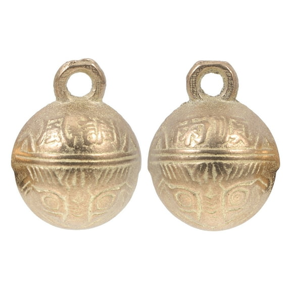 Soimiss 2Pcs Portable Copper Pet Bells Dog Hanging Bells Decorative Bell Pendants with Clear Sound