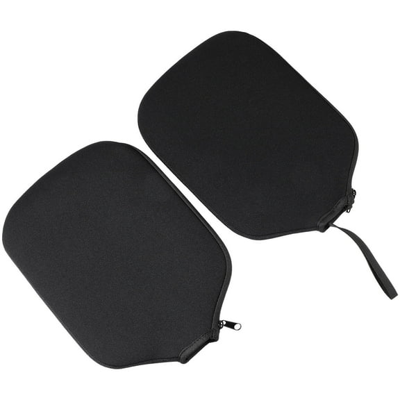 Soimiss 2Pcs Pickleball Paddle Bag Black Rubber Case Lightweight Portable Storage for Sport